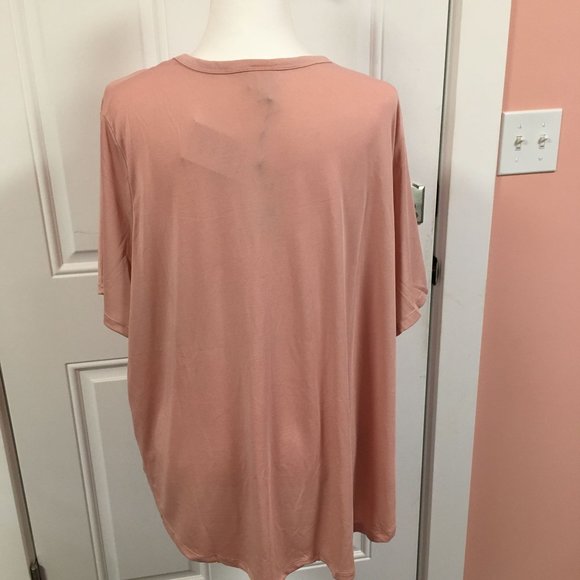 NWT A New Day Woman's Scoop Neck Pullover - Pink - Short Sleeve - Size 3X - Picture 2 of 6